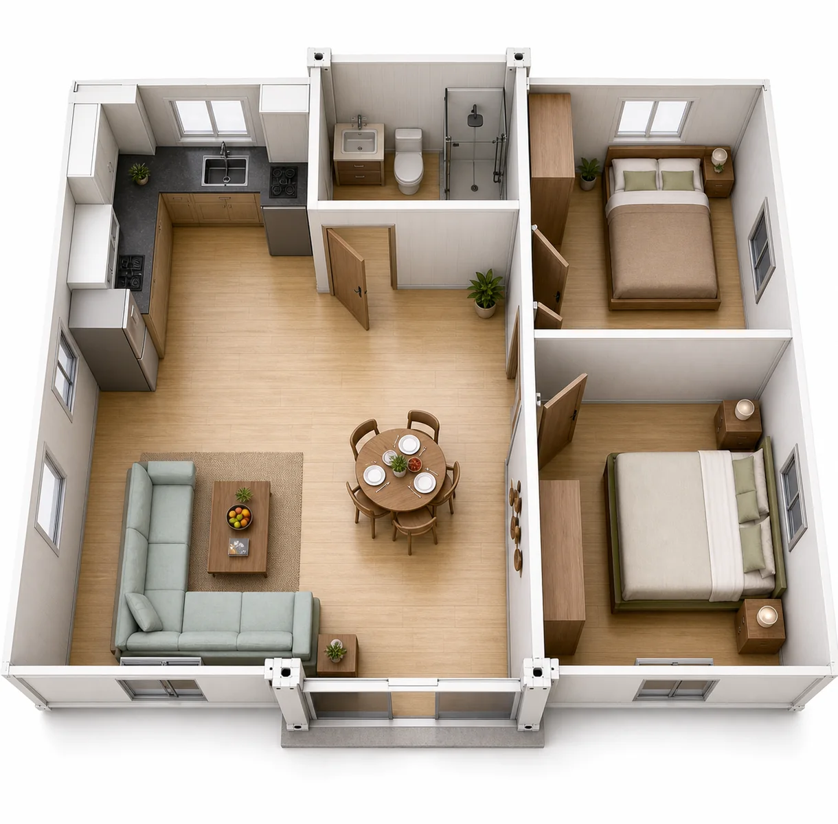 Expanded interior living area